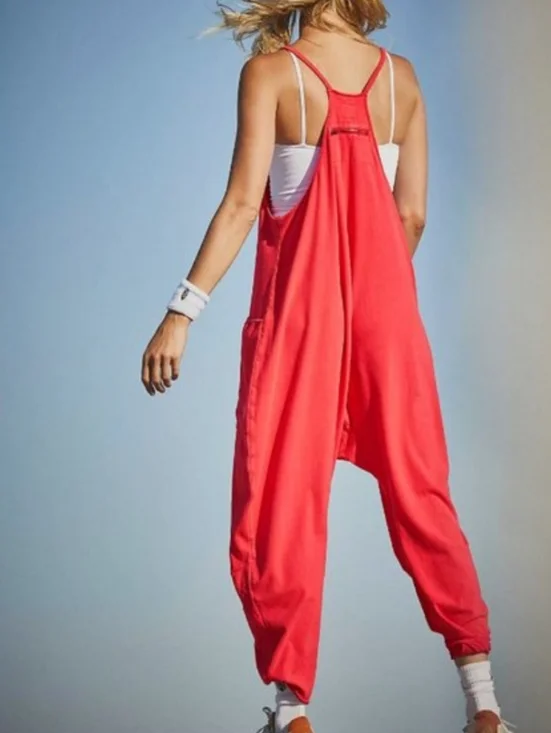 Free People Movement Hot Shot Onesie In Cherry - Picture 2 of 16